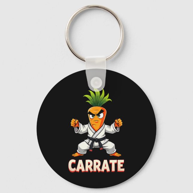 Carrate Karate Carrot Mma Students Trainer _1  Key Ring (Front)