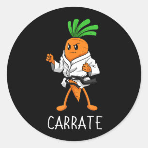Carrate Karate Carrot Student Teacher Trainee Classic Round Sticker