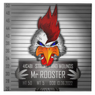 Carreau Mr. Rooster Ceramic Tile