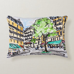 Carrefour de l'Odeon, Paris, France Decorative Cushion