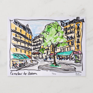Carrefour de l'Odeon, Paris, France Postcard