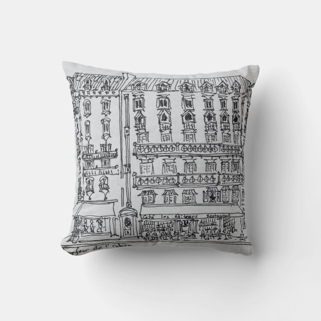 Carrefour de l'Odeon, Saint-Germain-des-Pres Cushion (Front)