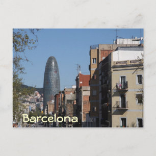 Carrer de Badajoz and Torre Agbar, Barcelona Postcard