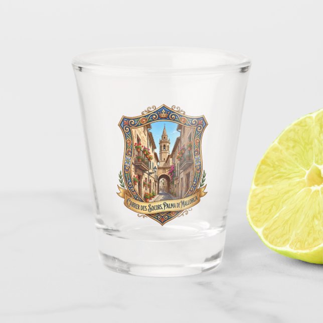 Carrer des Socors Spain Shot Glass (Front)