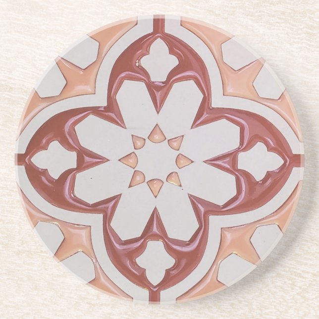 Carrera Sienna Moroccan Design - Sandstone Coaster (Front)