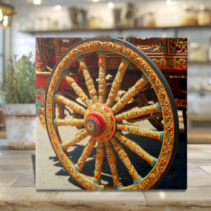 Carretto Siciliano Wheel Sicilian Heritage Ceramic Tile