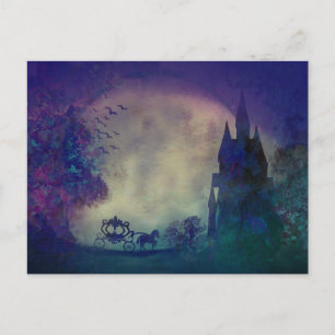 Carriage at sunset postcard