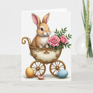 Carriage Bunny Spring Celebration Card