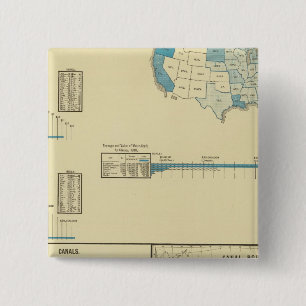 Carriage by water, canals, canal routes 15 cm square badge