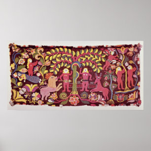 Carriage cushion cover depicting the Fall of Poster