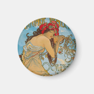 Carriage Dealers by Alphonse Mucha (1902)  Magnet