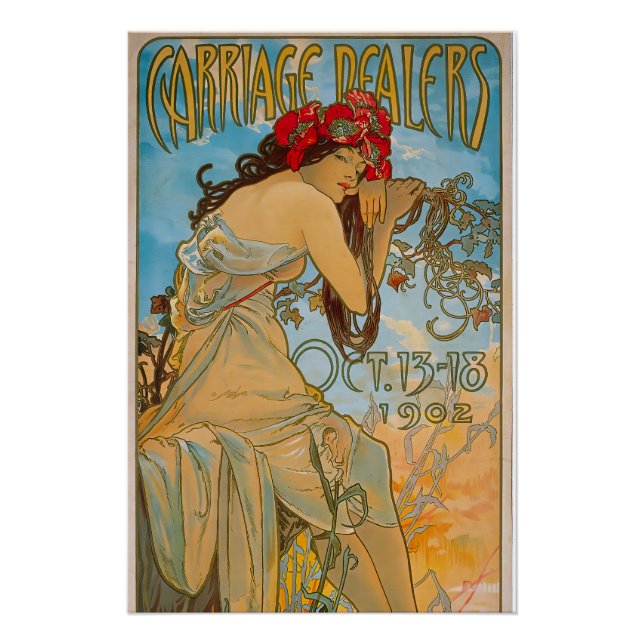 Carriage Dealers by Alphonse Mucha (1902)  Poster (Front)