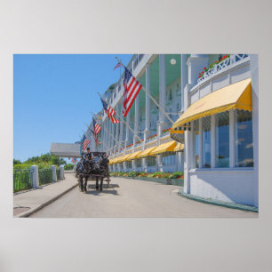 Carriage, Grand Hotel, Mackinac Island, Michigan Poster