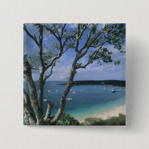Carribean, Anguilla Island, Road Bay Harbour. 15 Cm Square Badge