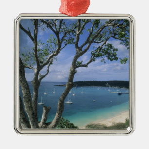 Carribean, Anguilla Island, Road Bay Harbour. Metal Ornament