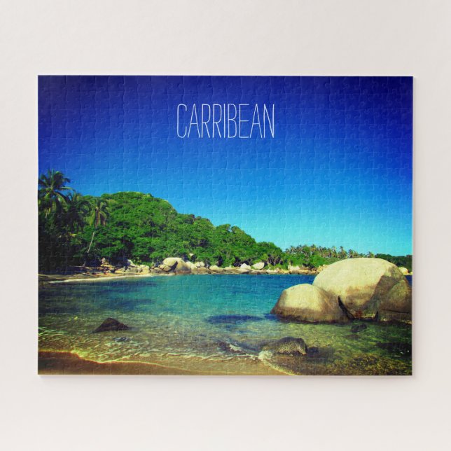 carribean beach scene jigsaw puzzle (Horizontal)