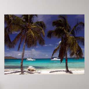 Carribean Beach Scene Poster Print
