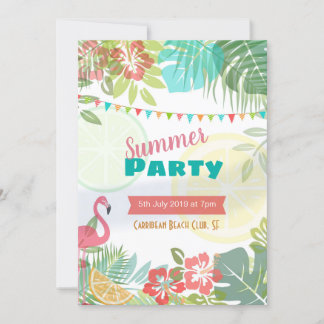 Carribean vibes invitation