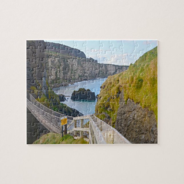 Carrick-A-Rede  Rope Bridge Ireland Jigsaw Puzzle (Horizontal)