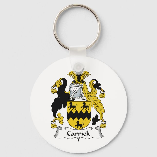 Carrick Family Crest Key Ring (Front)