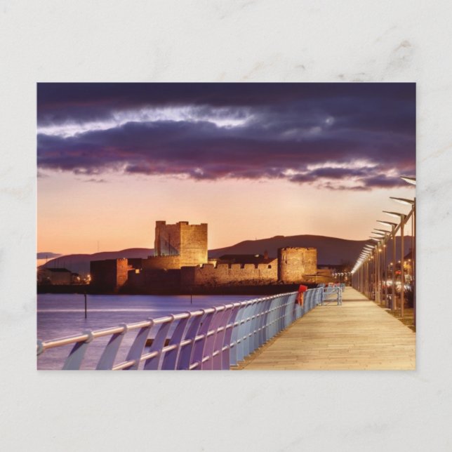 Carrickfergus At Night Postcard (Front)