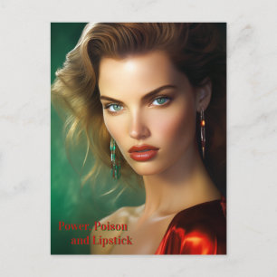 Carrie, 80's Femme Fatale Holiday Postcard