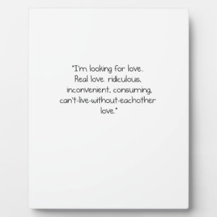 Carrie Bradshaw: "I'm looking for love" Plaque