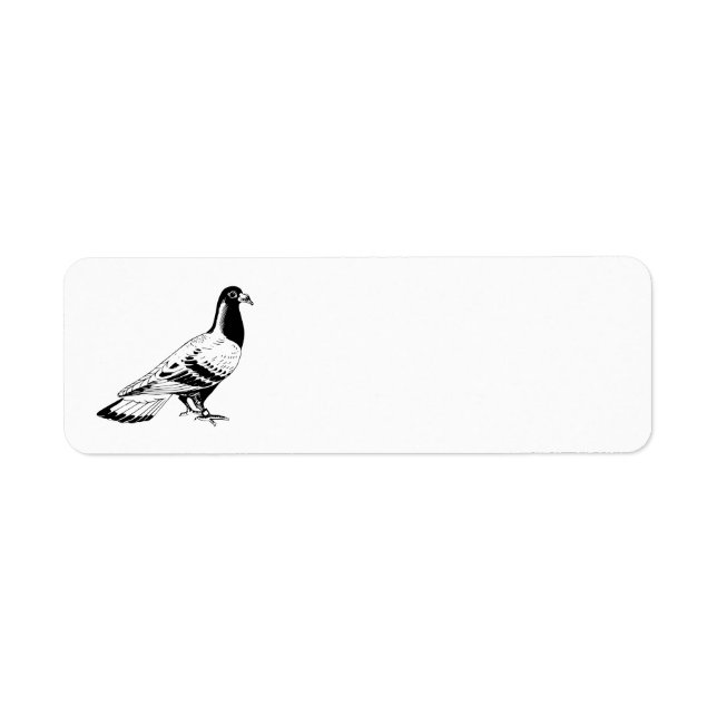 Carrier Pigeon Illustration Return Address Label (Front)