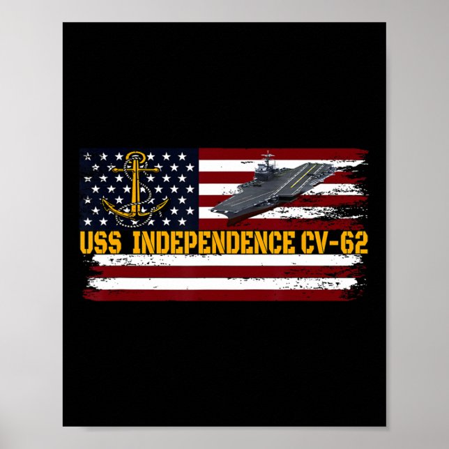 Carrier Uss Independence Cv-62 Veterans Day Father Poster (Front)