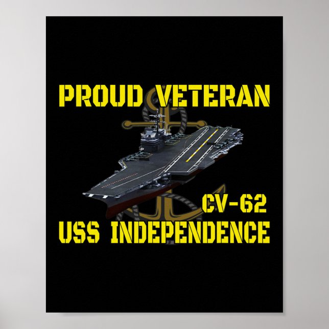 Carrier Uss Independence Cv-62 Veterans Day Father Poster (Front)
