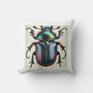 Carrion Beetle 160724IREF211 - Watercolor Cushion