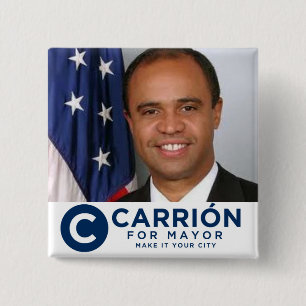 Carrion for Mayor 15 Cm Square Badge