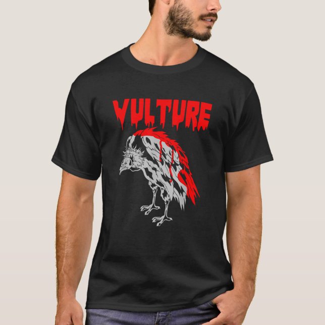 Carrion Vulture Spooky Bird Animal Scavenger Blood T-Shirt (Front)