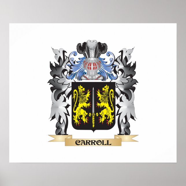 Carroll Coat of Arms - Family Crest Poster (Front)