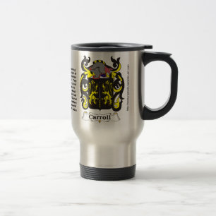 Carroll Family Coat of Arms Travel Mug