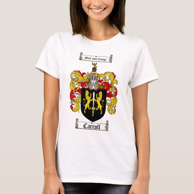 CARROLL FAMILY CREST -  CARROLL COAT OF ARMS T-Shirt (Front)