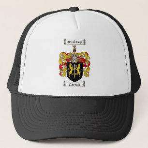 CARROLL FAMILY CREST - CARROLL COAT OF ARMS TRUCKER HAT