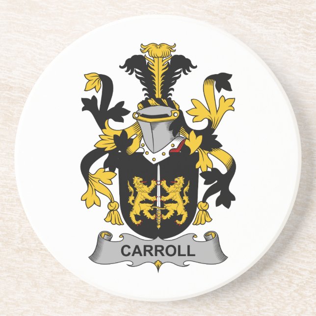 Carroll Family Crest Coaster (Front)