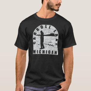 Carroll Lake Ice Fishing Michigan   T-Shirt