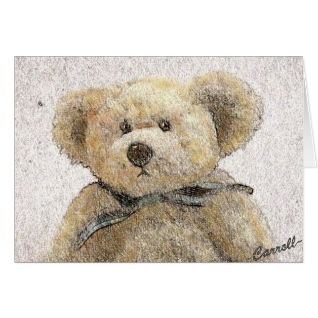 Carroll Teddy Bear Card (Front Horizontal)