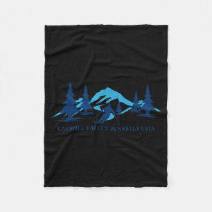 Carroll valley pennsylvania ski resort skiing skie fleece blanket