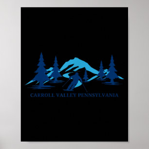 Carroll valley pennsylvania ski resort skiing skie poster