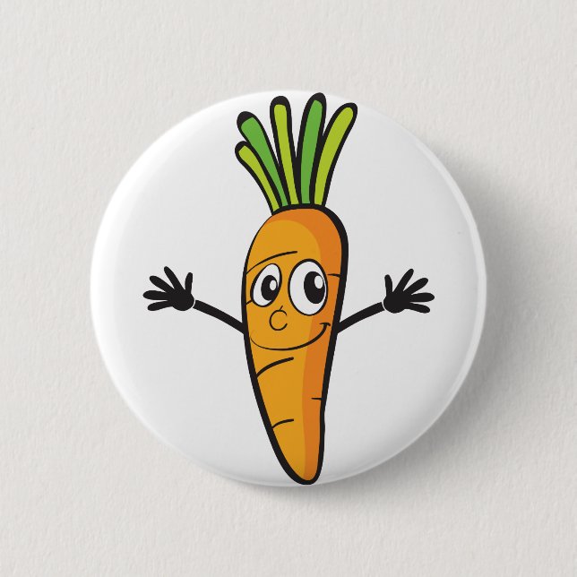 carrot 6 cm round badge (Front)