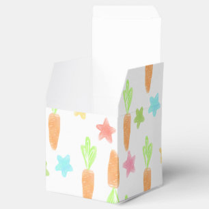 Carrot and Stars Pattern Favour Box