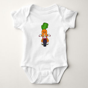 Carrot as Biker with Motorcycle.PNG Baby Bodysuit