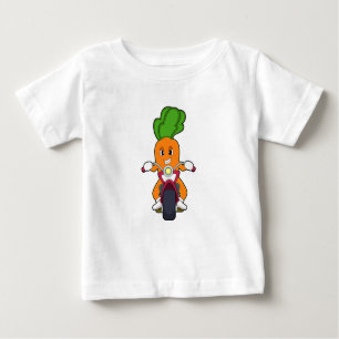 Carrot as Biker with Motorcycle.PNG Baby T-Shirt