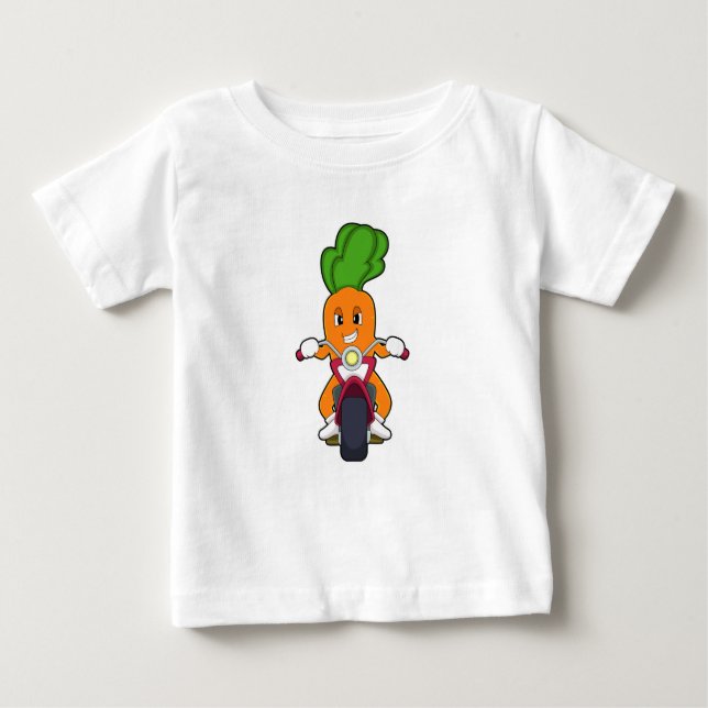 Carrot as Biker with Motorcycle.PNG Baby T-Shirt (Front)