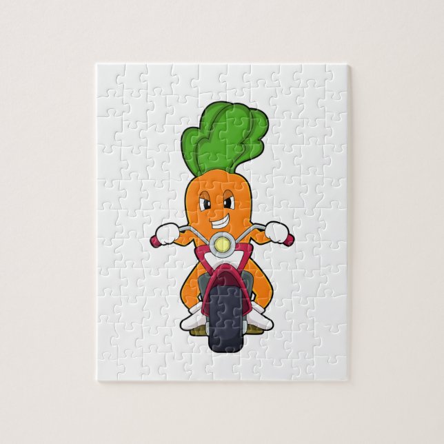 Carrot as Biker with Motorcycle.PNG Jigsaw Puzzle (Vertical)