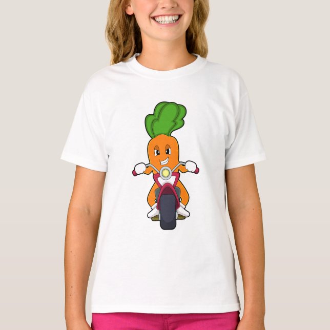 Carrot as Biker with Motorcycle.PNG T-Shirt (Front)