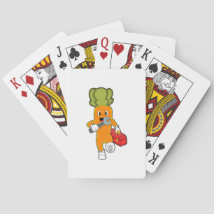Carrot as Mechanic with Toolbox Playing Cards